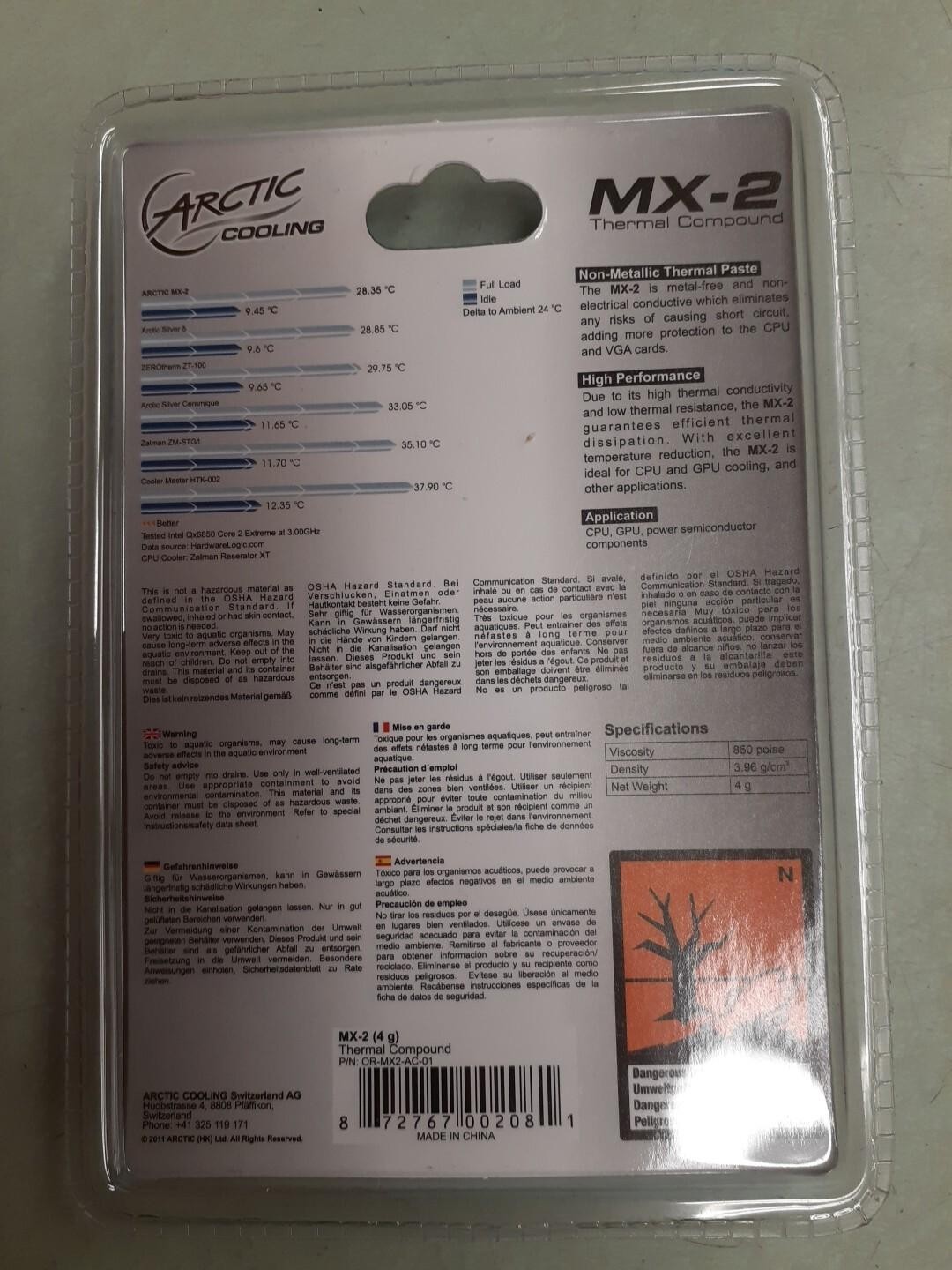 Arctic Cooling MX-2 4g Thermal Compound