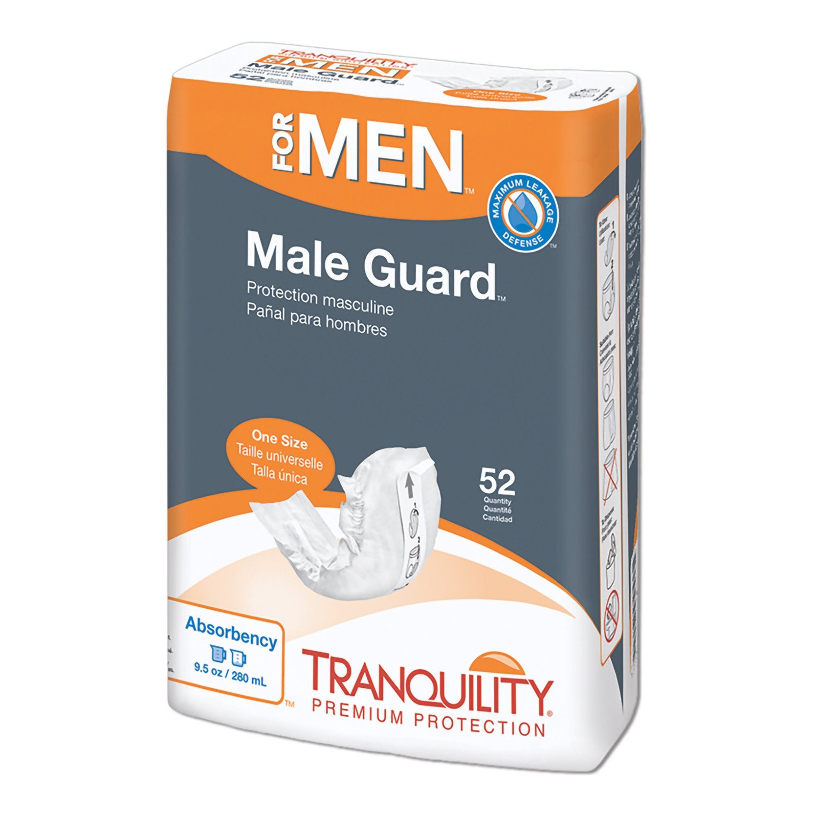 Tranquility Incontinent Pad 5-1/4 X 12-1/4 Inch Length Contoured 104 Ct