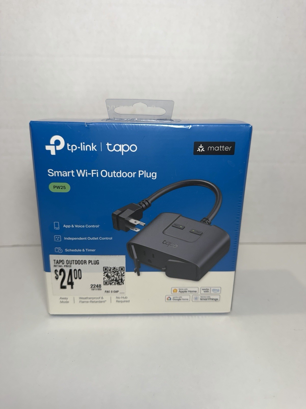 New TP-Link Tape Smart Wi-Fi Outdoor Plug w/ Matter PW25 Alexa Google FreeS&H