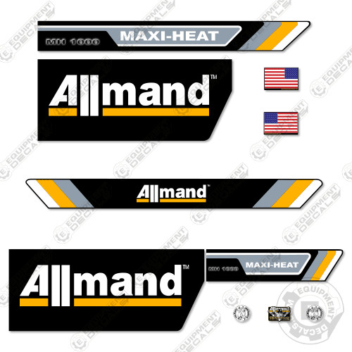 Fits Allmand MH-1000 Decal Kit Diesel heater - 7 YEAR OUTDOOR 3M Vinyl!
