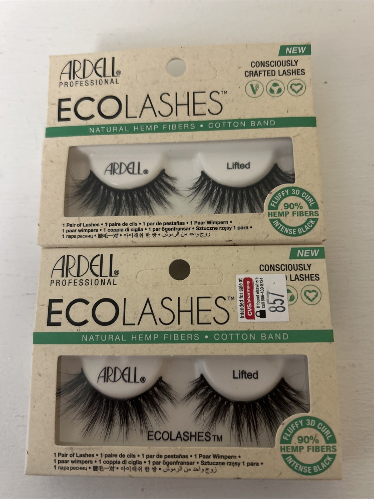 2 Sets Ardell Sustainable Organic Eyelashes  Eco Lashes Lifted 4 Lashes