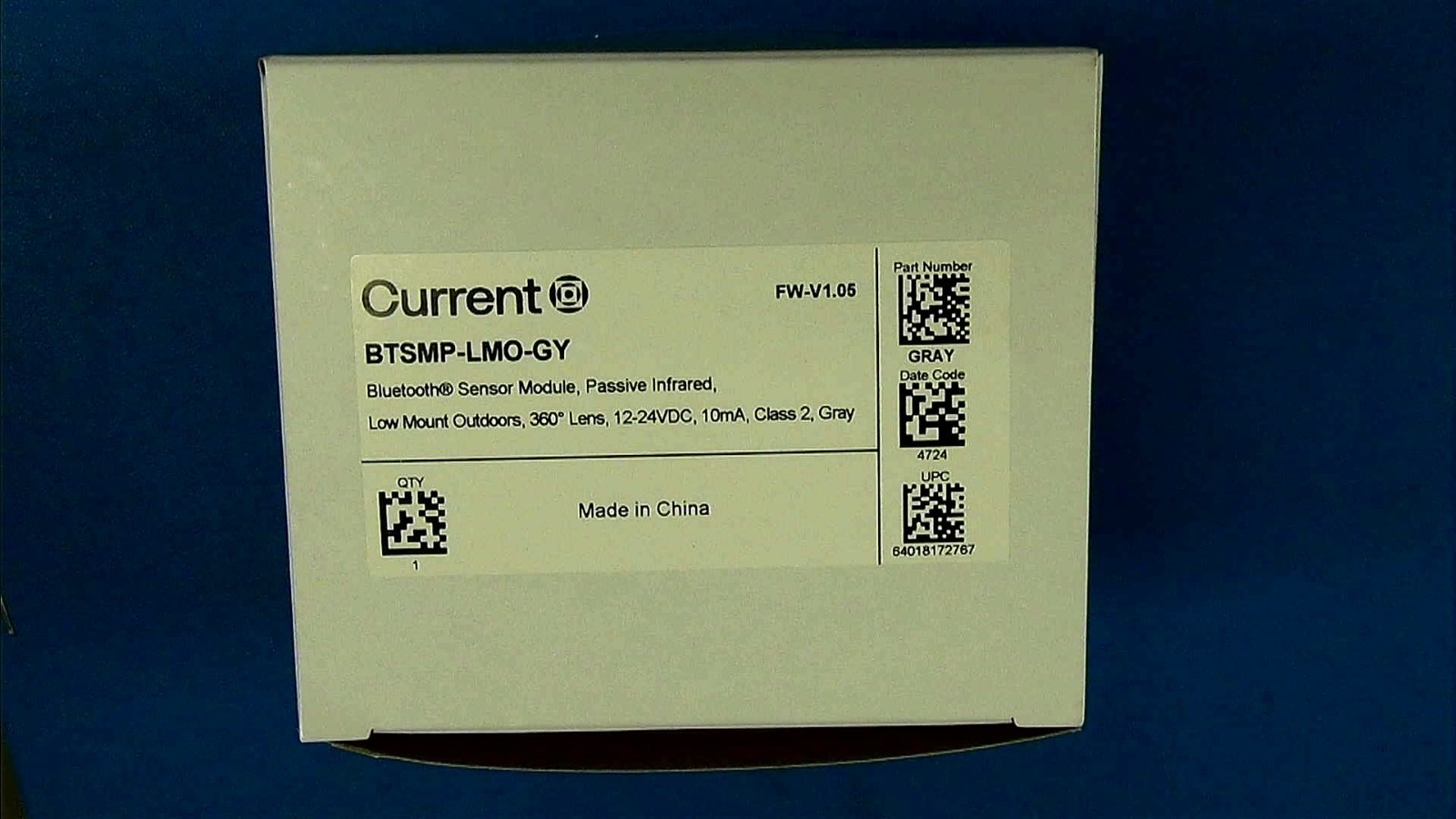 CURRENT BTSMP-LMO-GY BLUETOOTH SENSOR MODULE, PASSIVE INFRARED