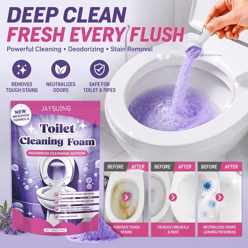 1-5PCS Fizzclean Toilet Foam Cleaner, Toilet Cleaning Foam Insta-Action 100g
