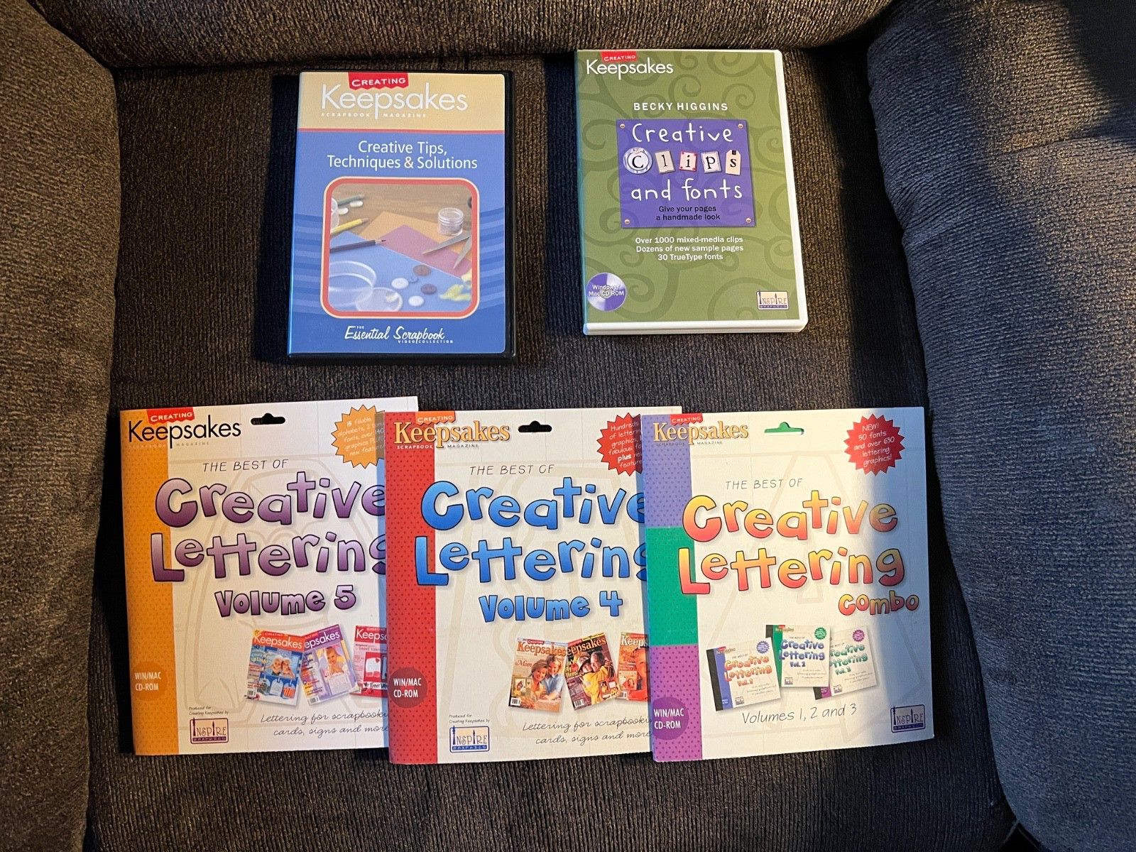 Creating Keepsakes”The Best Of Creative Lettering” Vol. 1,2,3,4,5 CDs NEW PC/MAC