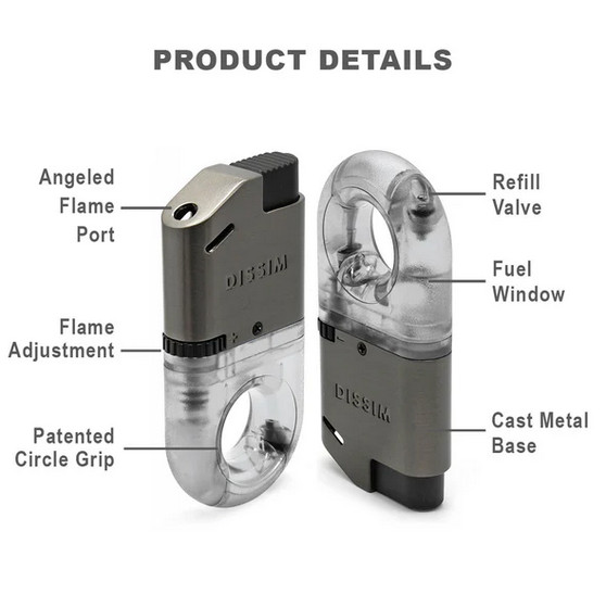 Dissim Sport Soft-Flame Lighter -- Electronic Piezo ignition