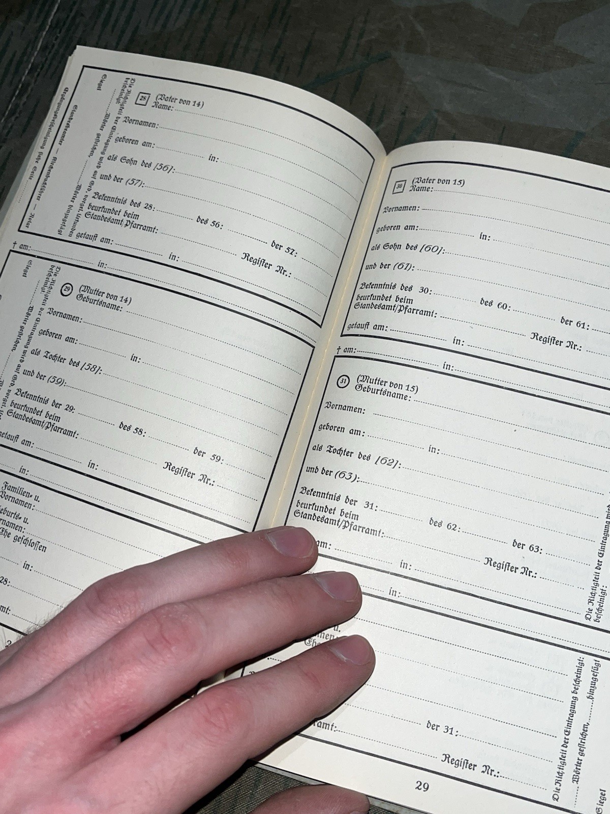 WW2 German Original Ahnenpas Ancestry Passbook #1
