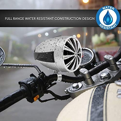 Lanzar Motorcycle Waterproof Speaker Amplifier System Set of Standard Packaging