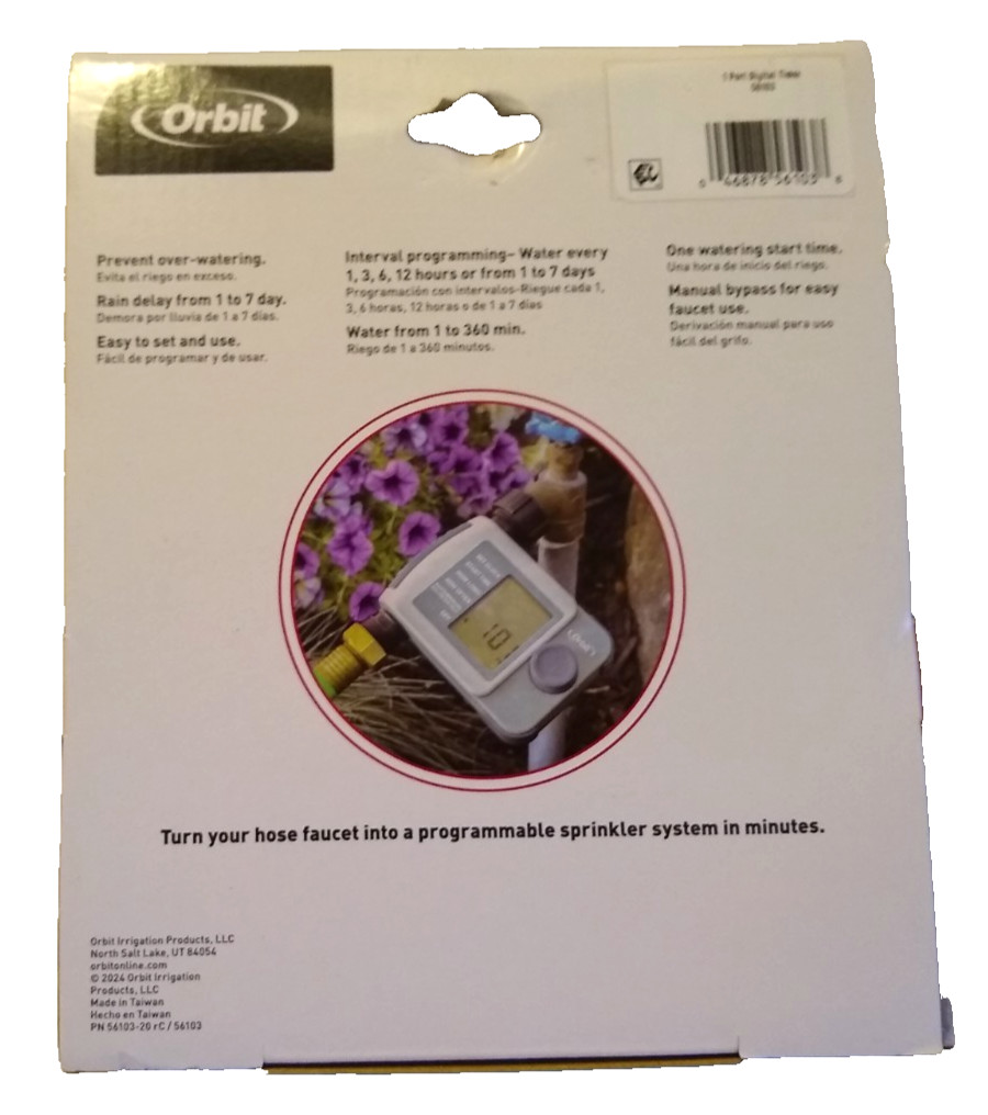 New Orbit PRO Contractor Grade 1-Port Programmable Watering Digital Timer 56103