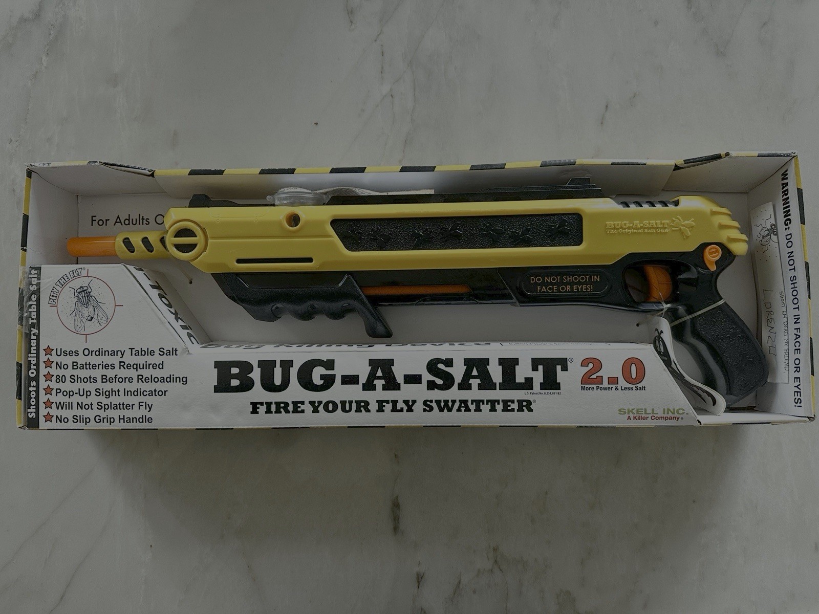 Bug-A-Salt 2.0 Classic Yellow Original Salt Gun Non-Toxic Skell Inc. New In Box