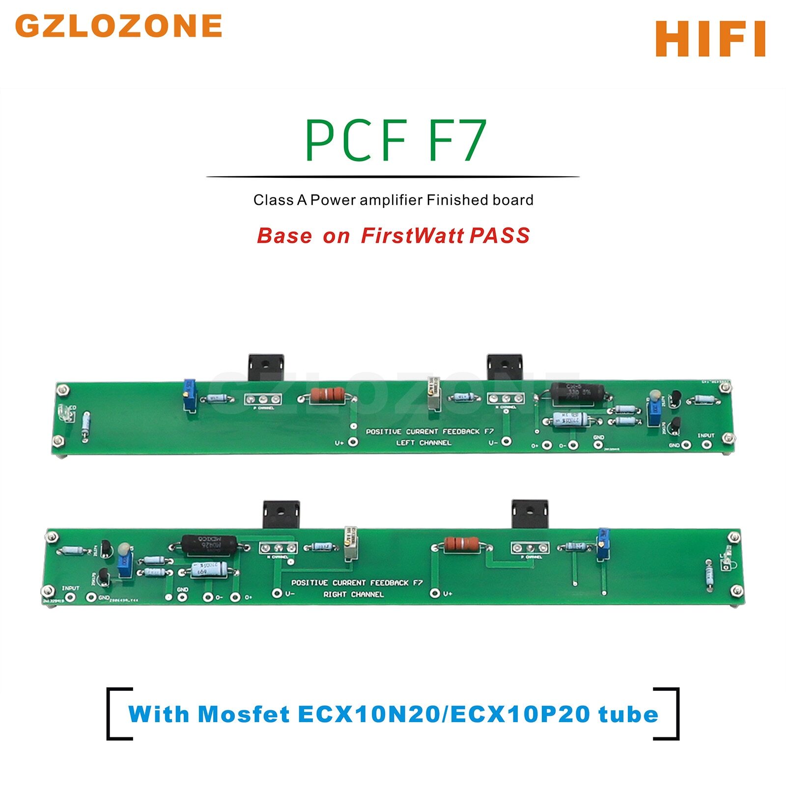 One Pair FirstWatt PASS PCF F7 Class A Power Amplifier Kit / AMP Board 20W+20W