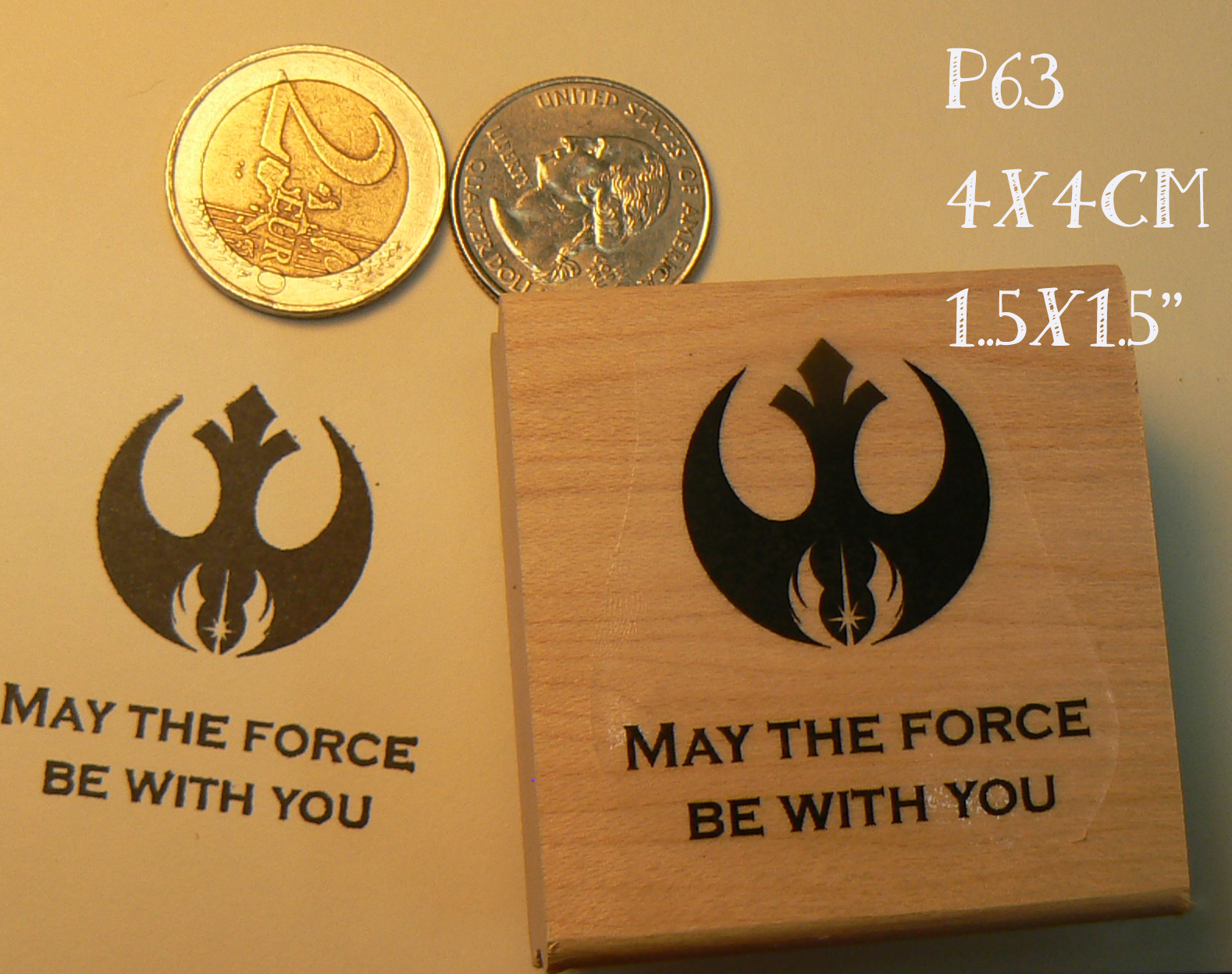 P63 May the force be with you- rubber stamp