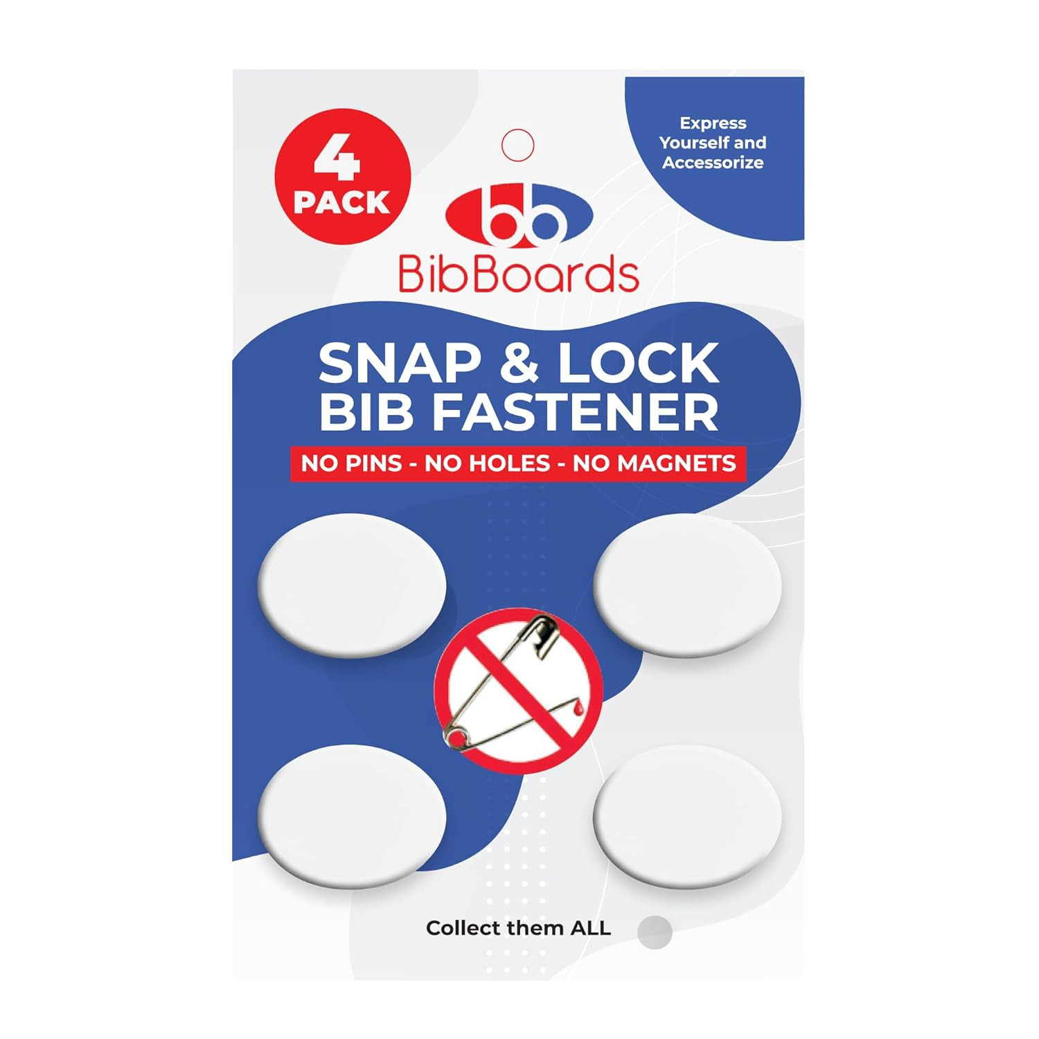 Bibsnaps Race Bib Clips - Safety Lock Fasteners - Secures Running, Marathon, Cyc
