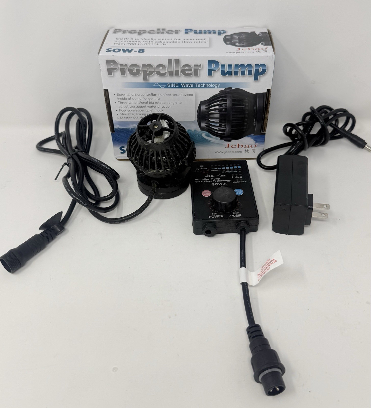 Jecod SOW-8 SINE WAVEMAKER PUMP W/ CONTROLLER 700-8,500 L/hr