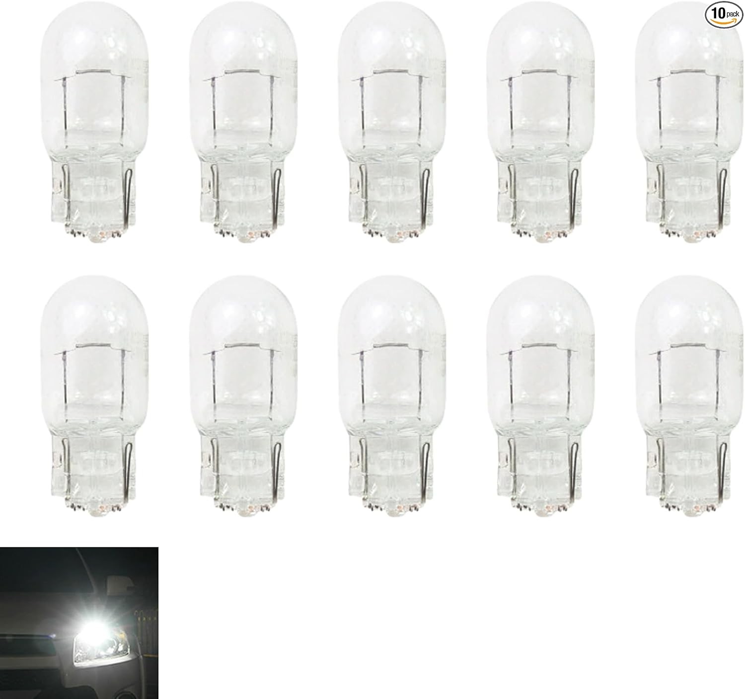 10 PCS Car T20 1881/7440 Turn Signal Bulb, Waterproof Lamp  Color: White #7440