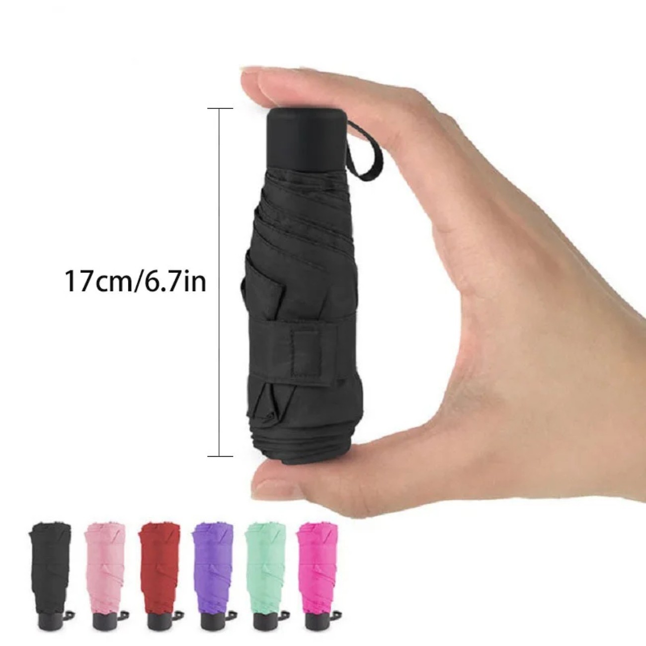 Mini Pocket Folding Umbrella Travel Sun Rain UV Protection Compact Umbrella