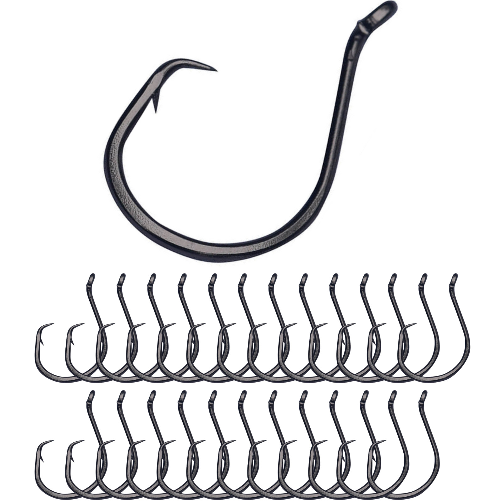 Reaction Tackle Heavyweight Octopus Circle Hooks - Offset Catfish Hooks- 25pk