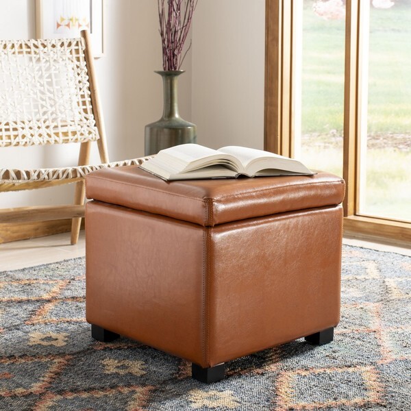 Safavieh JONATHAN OTTOMAN, Reduced Price 2172729502 HUD4007C
