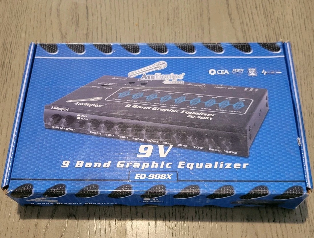Audiopipe 9 Band Graphic Equalizer EQ-908X