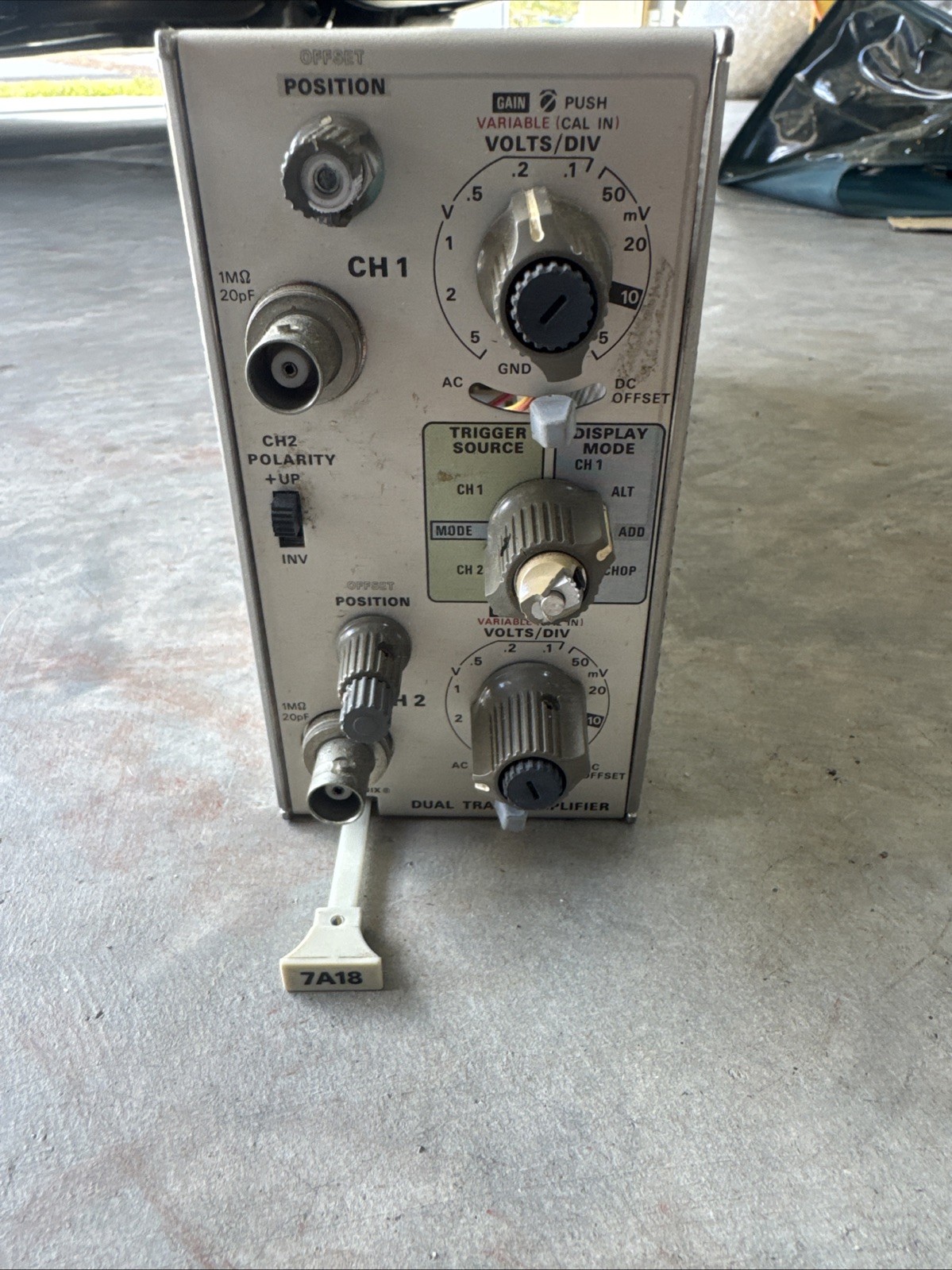 Tektronix 7A18 Dual Trace Amplifier Plug-in Module for Scope