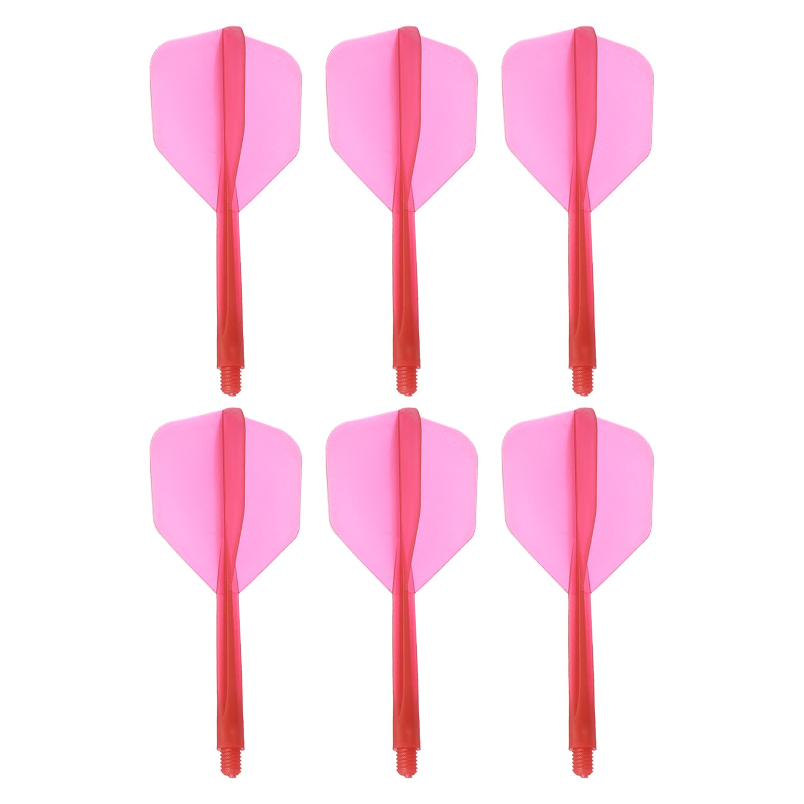 Integrated Dart Shaft Flights, 6 Pack Durable Dart Flight Set, Red
