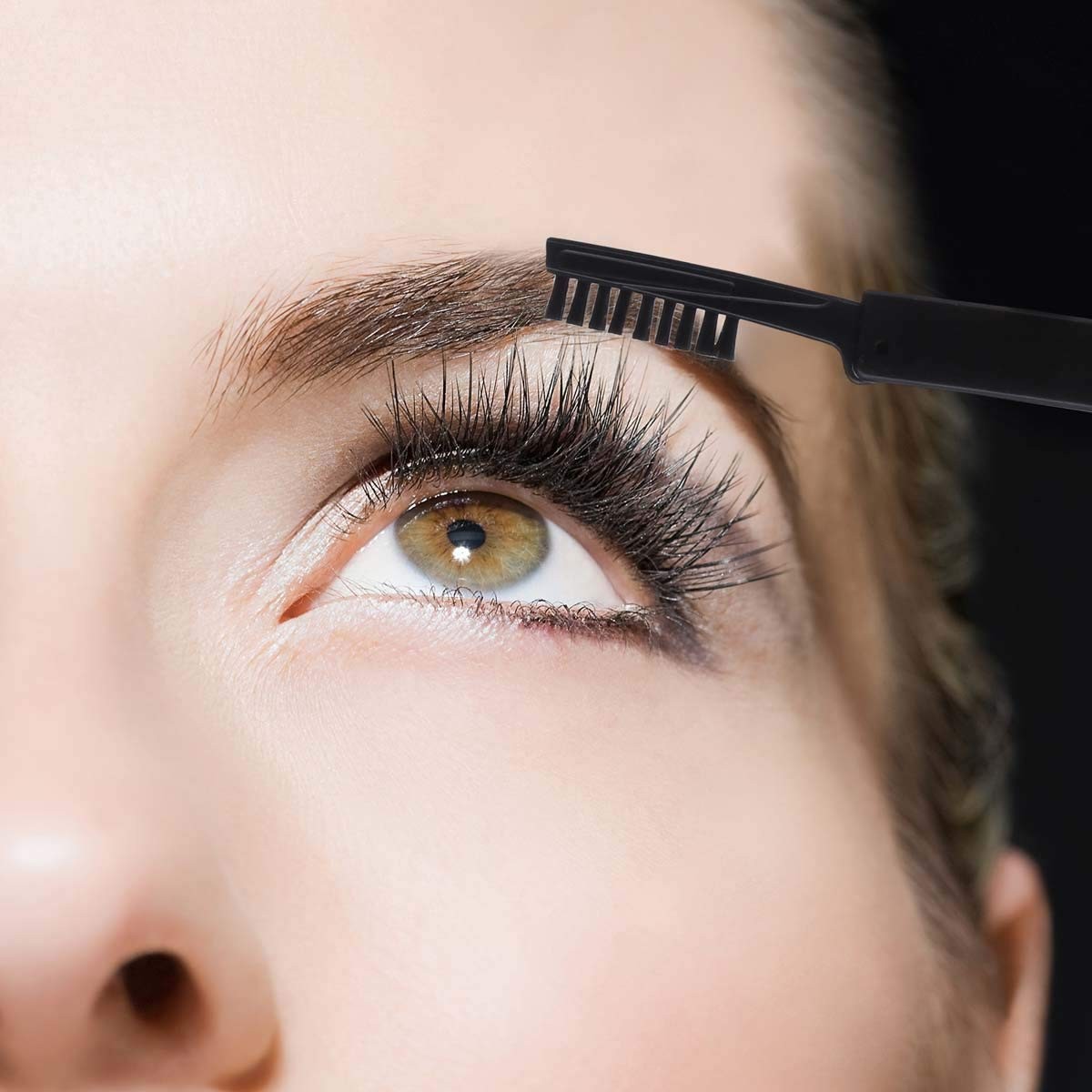 Dual-Sided Folding Mascara Brow Grooming Tool Lash Separator Eyebrow Brush