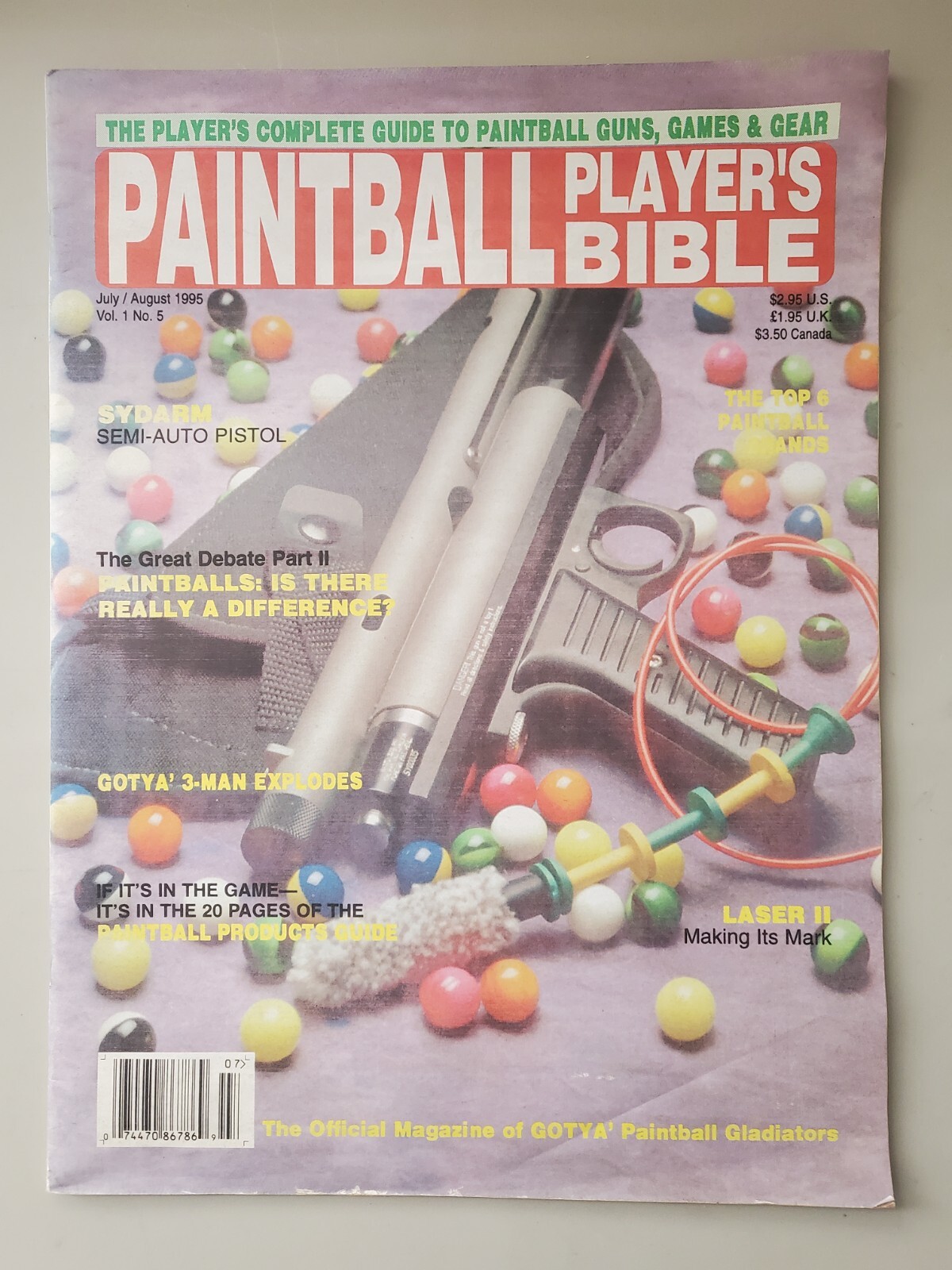 RARE Paintball Player's Bible Magazine July/Aug 1995 #5 Collectable issue