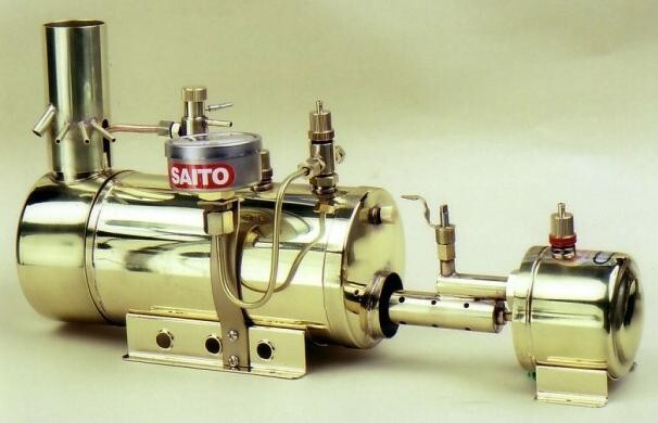 SAITO Works Boiler Burner B2F FOR STEAM ENGINE Model Japan Gold Color Steamship