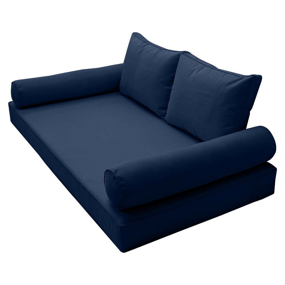 |COVER ONLY| Style 1 Twin Piped Trim Daybed Mattress Bolster Pillow Covers AD101