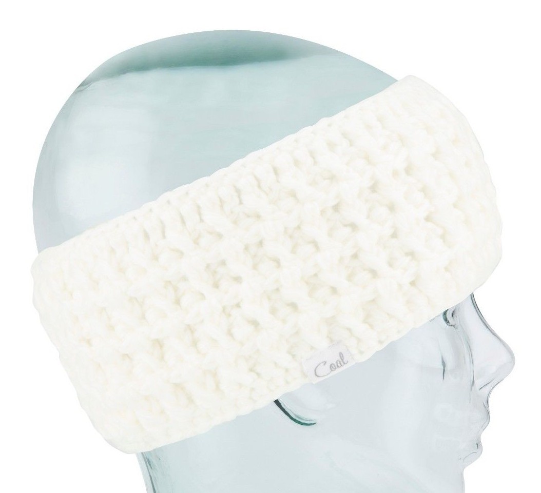 Coal Headwear THE WAFFLE HEADBAND Womens 100% Acrylic Headband White NEW