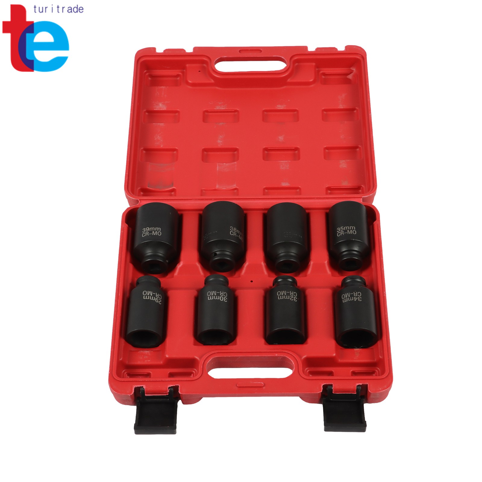 8Pc Axle Nut Socket Set 12 Point 1/2" Drive 29-39mm for Toyota BMW Mercedes-Benz