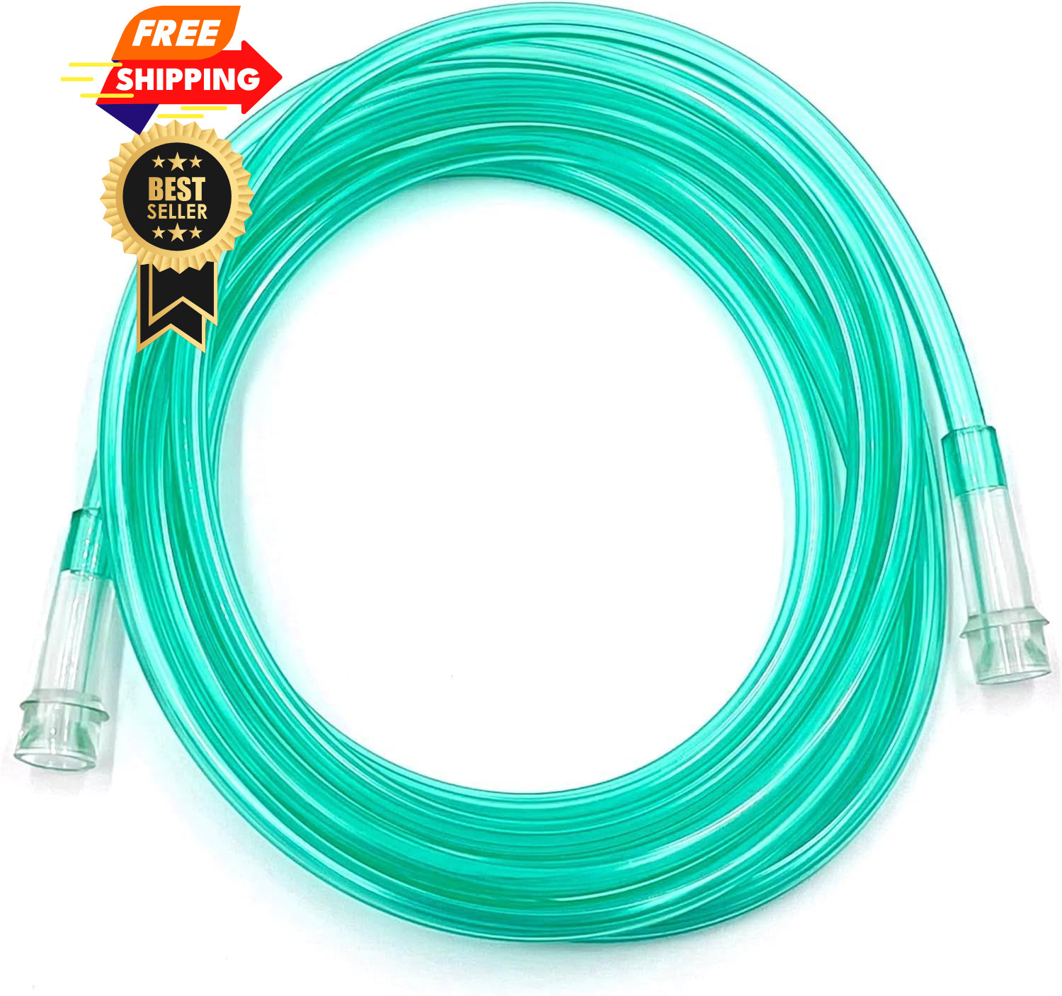 ResOne 50Ft Oxygen Supply Tubing, Crush Resistant, Standard 50Ft_1Pk, Green