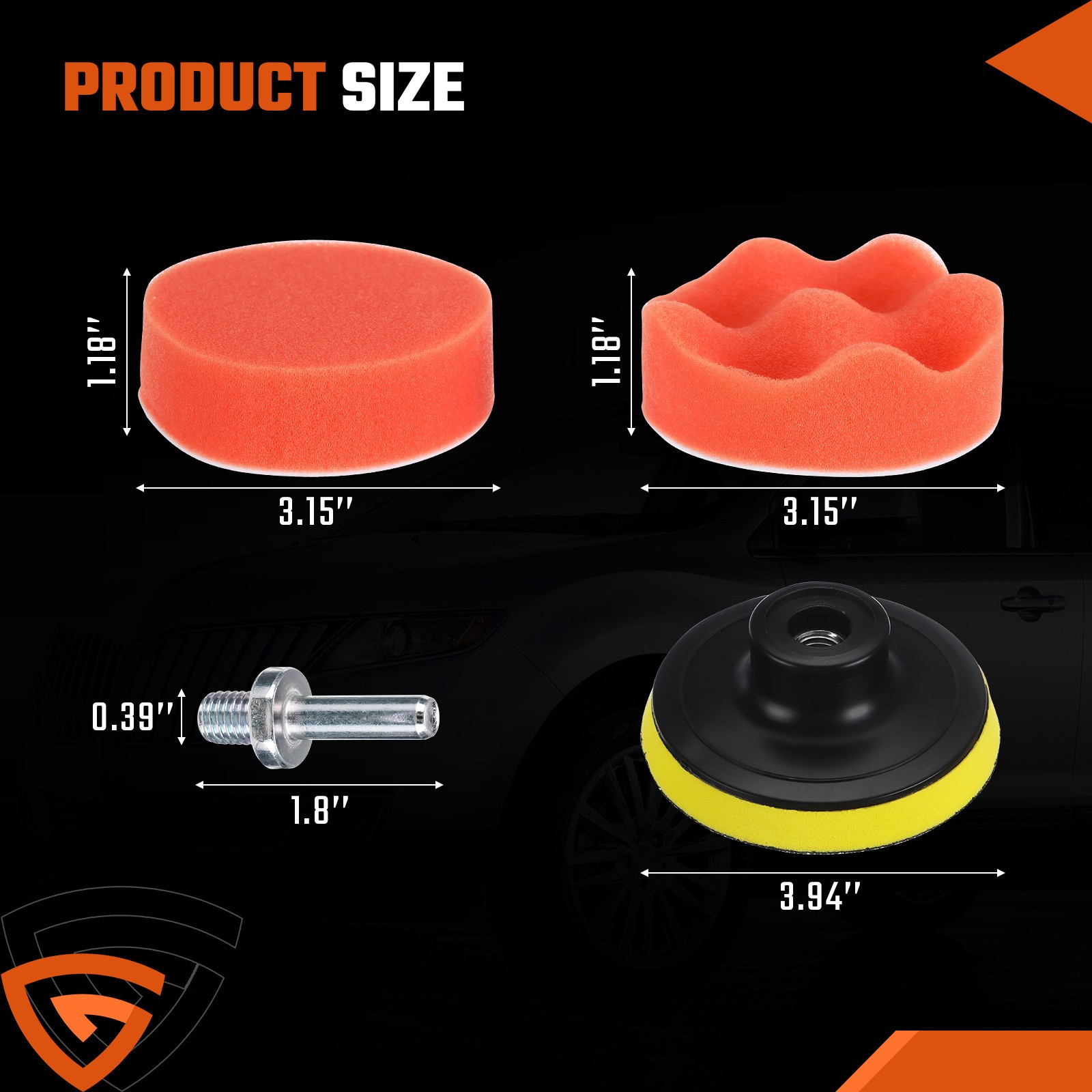 22 PCS 3 Inch Polishing Waxing Pad Sponge Buff Buffing Kit Set For Car Polisher