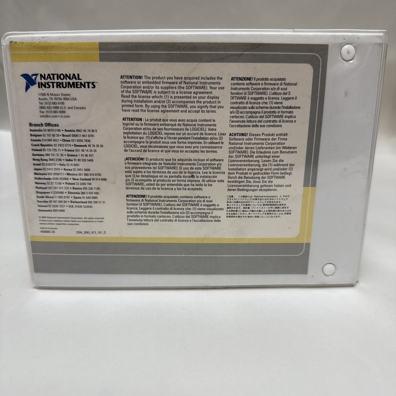National Instruments Developer Suite 2004 12 CD bundle + Additions