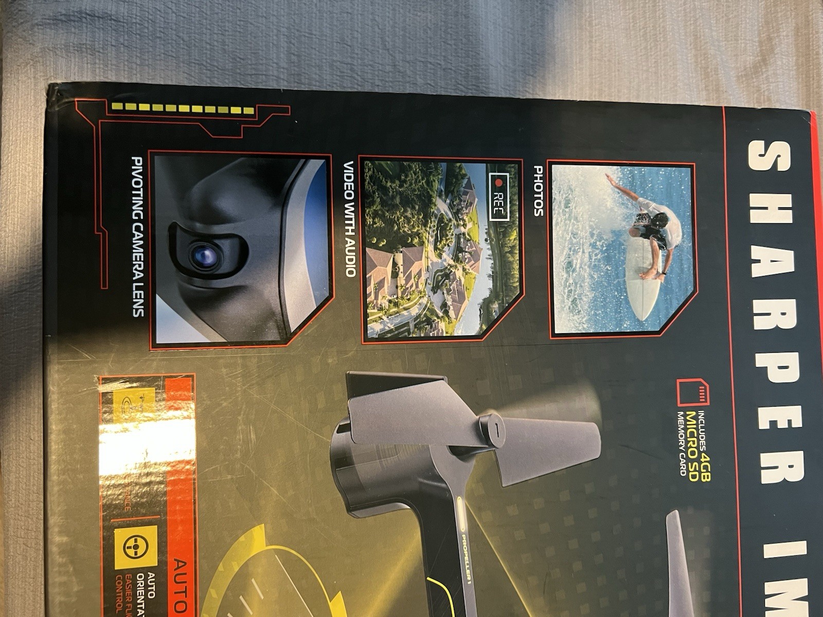 Sharper Image DX-3 Video Drone Quadcopter with Camera, 2.4GHz, Controller