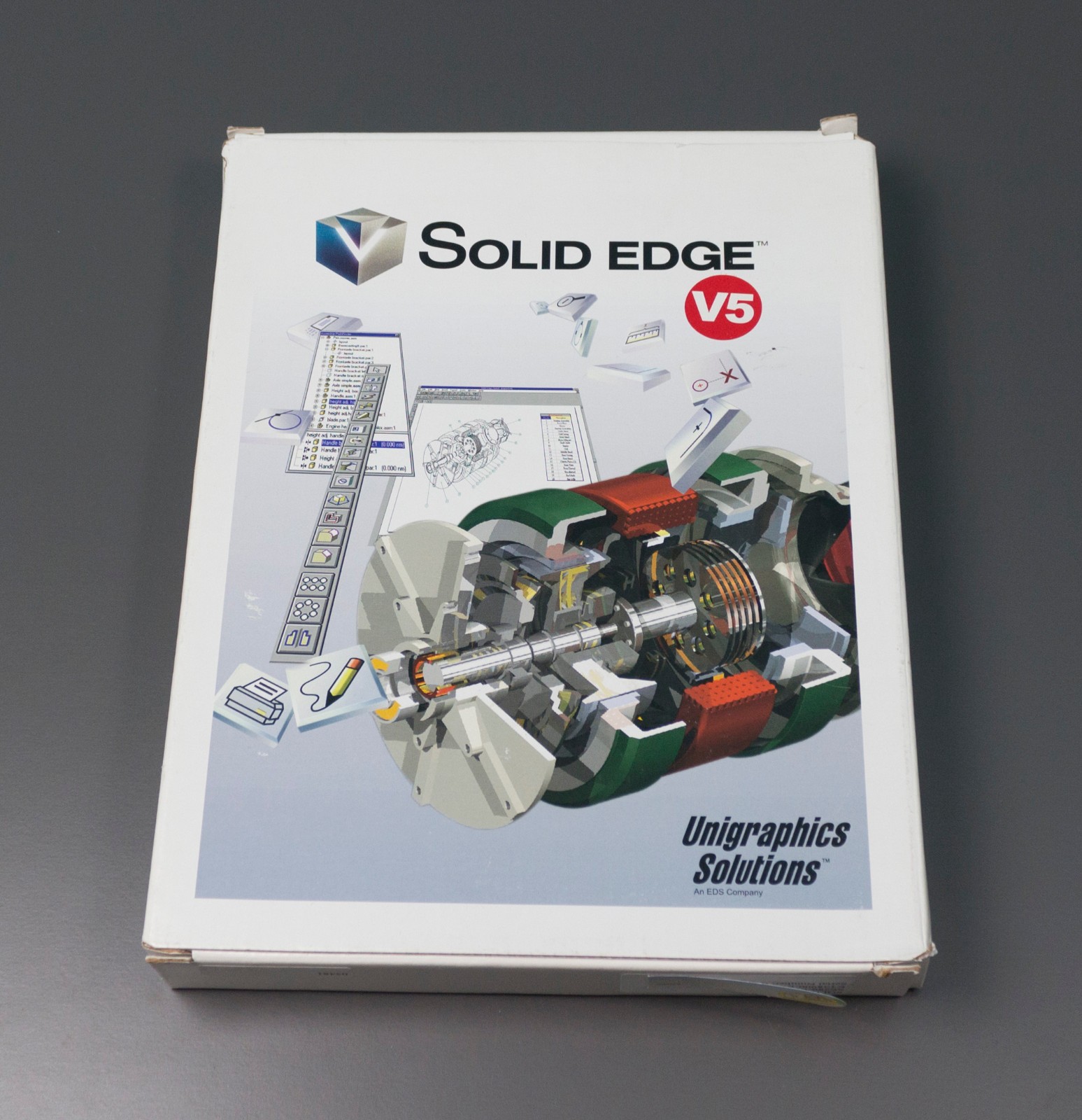 Unigraphics Solutions Solid Edge V5 Vintage CAD 3D Modeling Software 1998 w/ Key