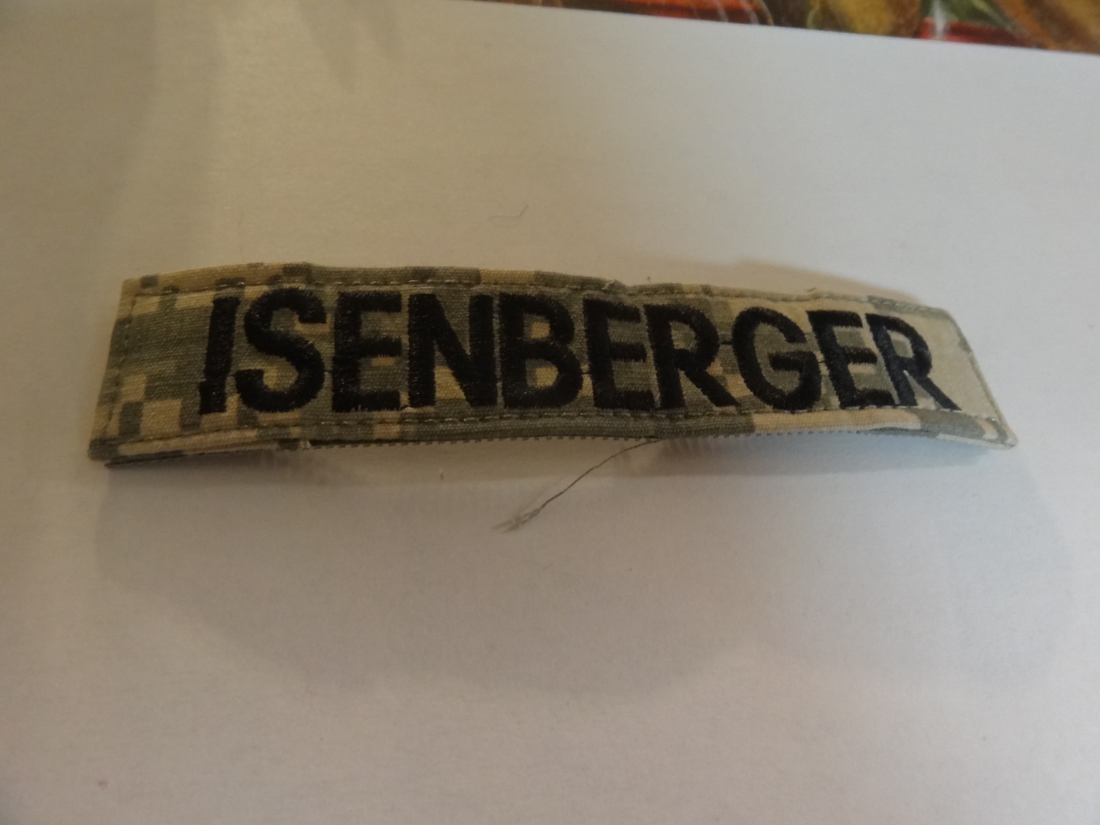 MILITARY US ARMY PATCH FOR ACUS DIGITAL HOOK LOOP BACK NAME TAPE WITH ISENBERGER