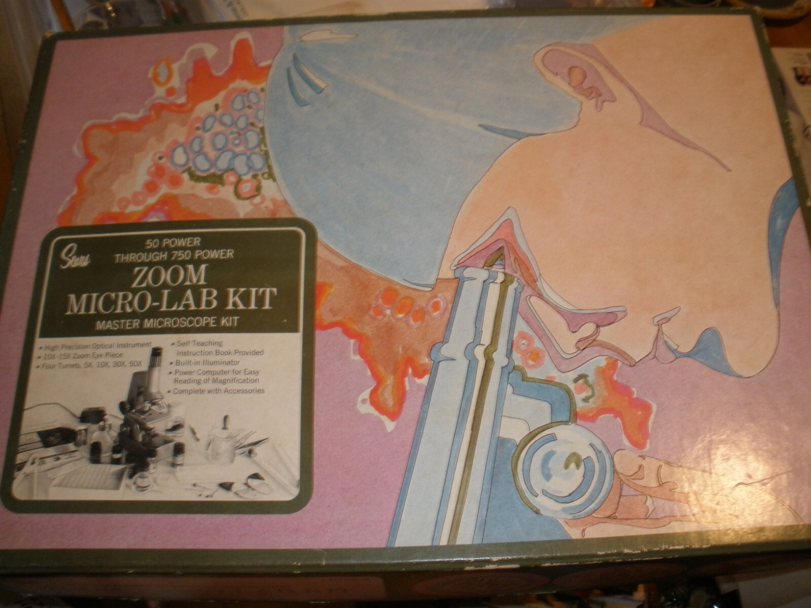 Vintage Sears Zoom Micro-Lab Kit Master Microscope Kit 6378-A