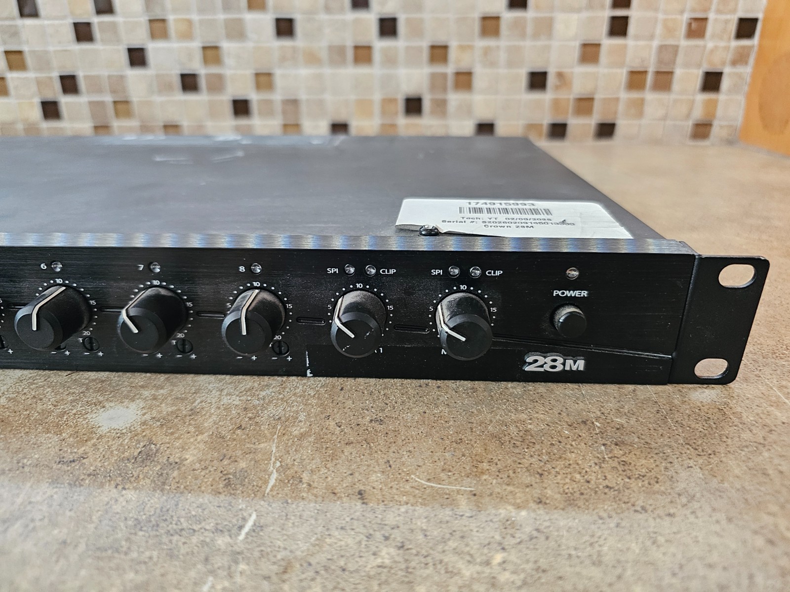 Crown 28M Eight Input Two Output Pre-Amplifier Mixer G28M
