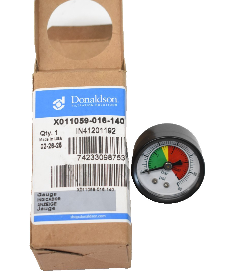 Donaldson Pressure Gauge X011059-016-140 IN41201192 Automotive Replacement Set