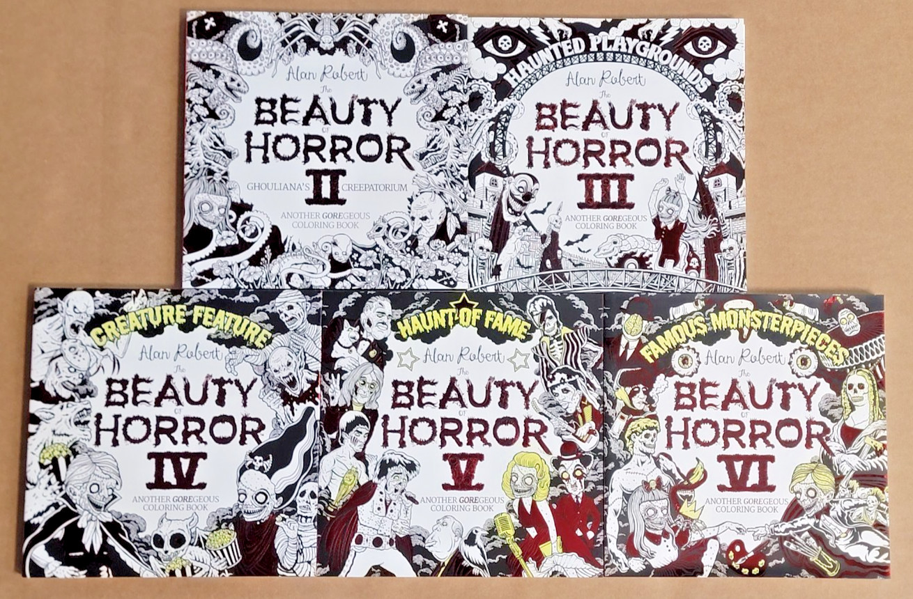 Beauty Horror Coloring Book Collection 2-6 LOT OF 5 IDW Brand NEW #V