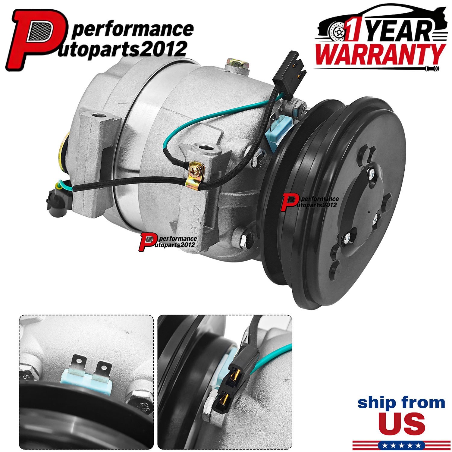 A/C Compressor A5W00258A 715618 11Q6-90040 For Hyundai R160LC R180LC R210 R300