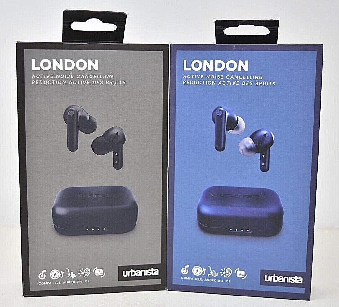 Urbanista London True Wireless Earbuds Earphones w/ Active Noise Cancelling NEW