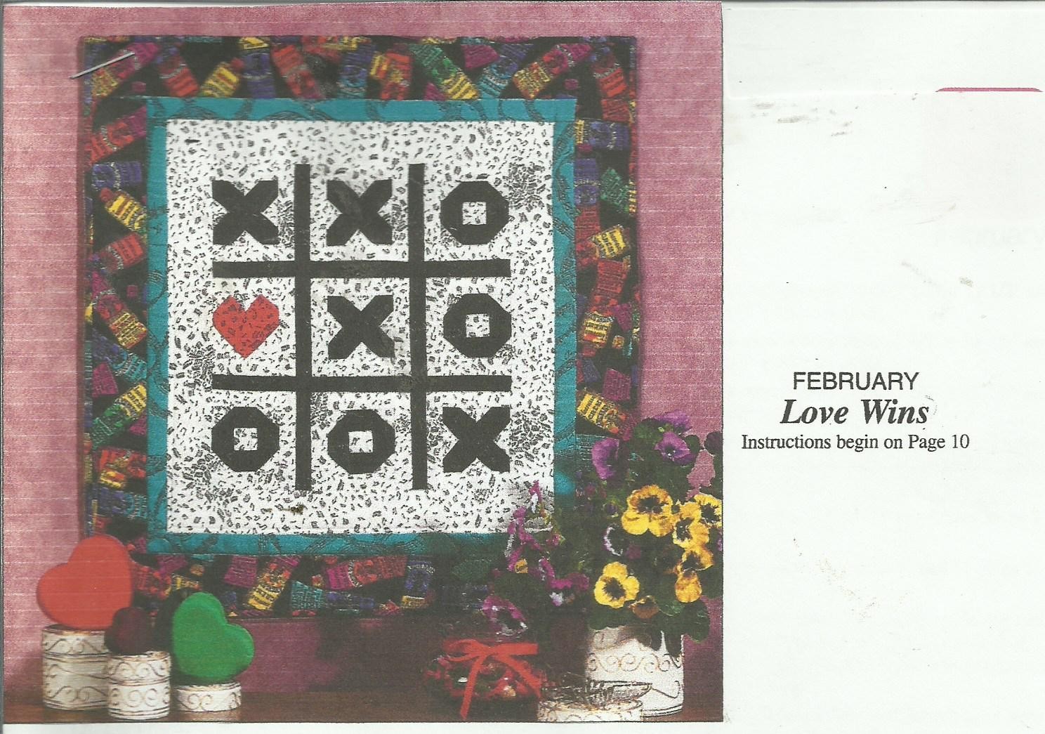 E0709   LOVE WINS WALLHANGING  QUILT PATTERN/INSTRUCTIONS