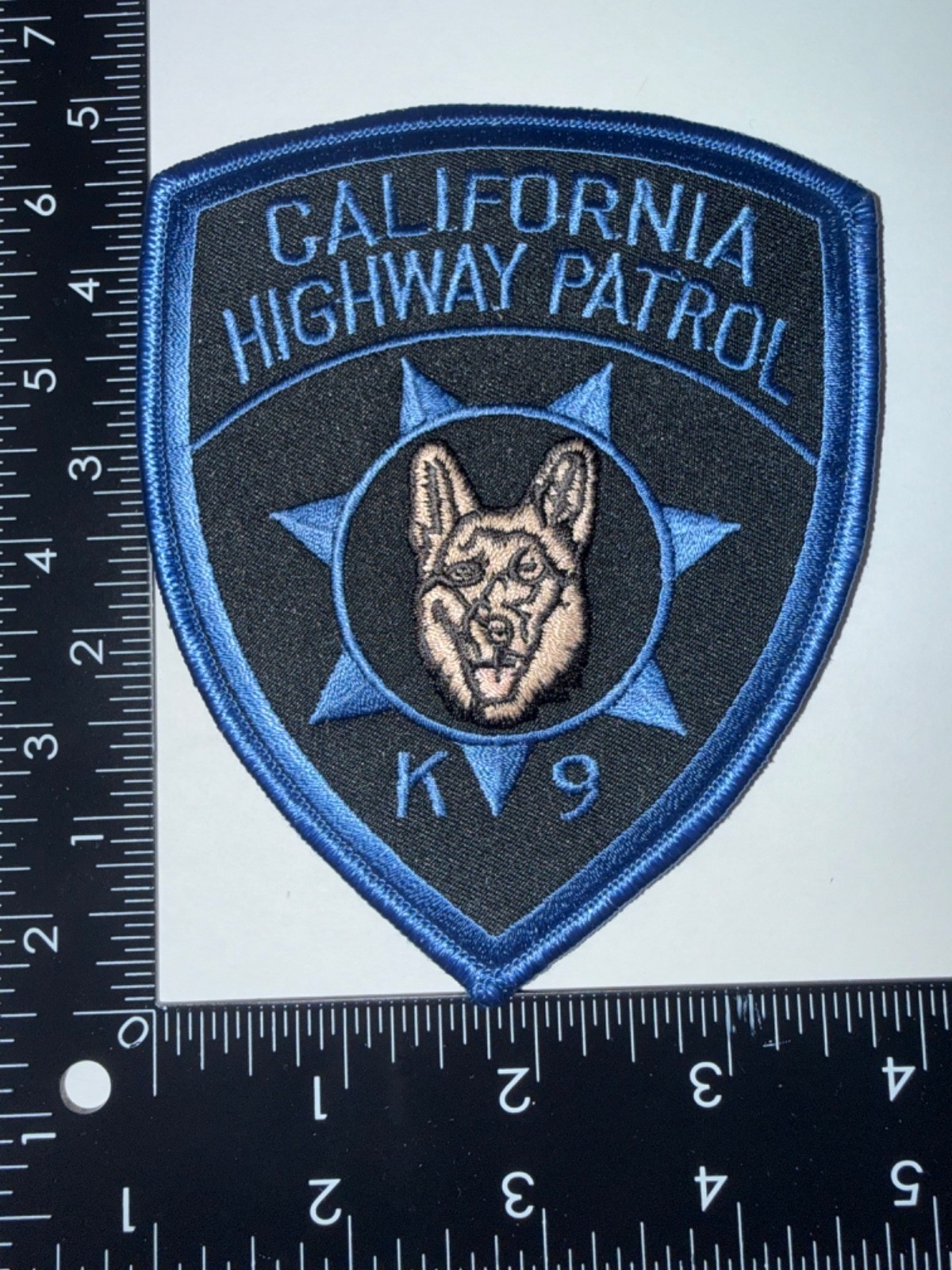 California CA Highway Patrol CHP K9 Police Shoulder Patch Obsolete Embroidered