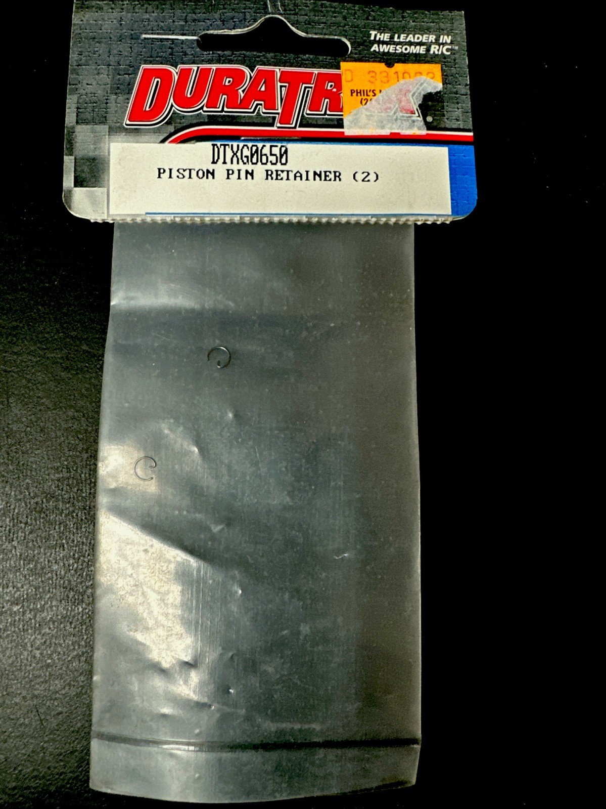 DURATRAX DTXG0655 Piston Pin Retainers 2pc.