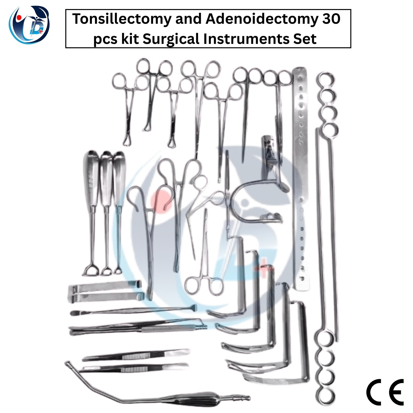Tonsillectomy and Adenoidectomy 30 pcs kit Surgical Instruments Set with Box