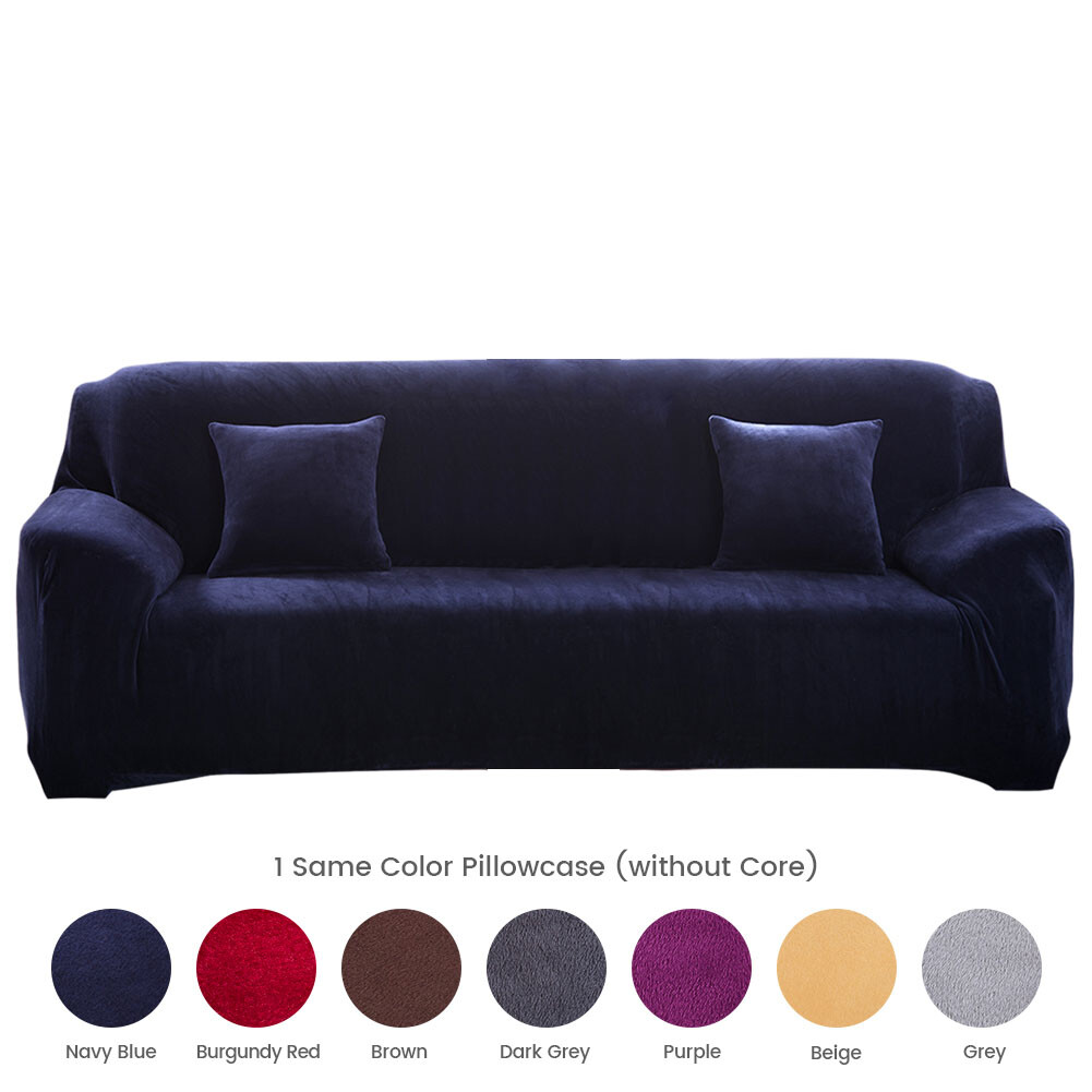 1/2/3/4 Seater Couch Sofa Slipcover Protector Stretch Plush Thick Sofa Covers US