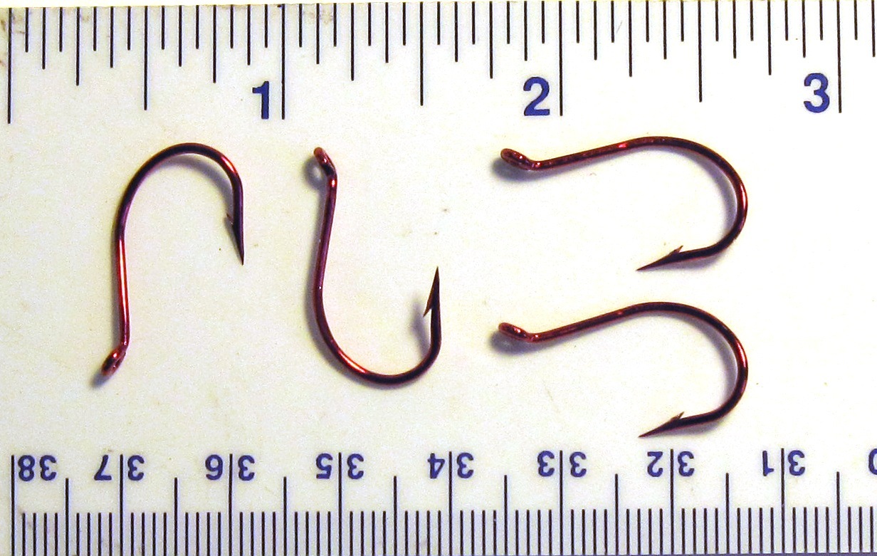 100 VMC 8369RD 8369 Live Bait Red Octopus Fish Fishing Hooks sz.2 From France