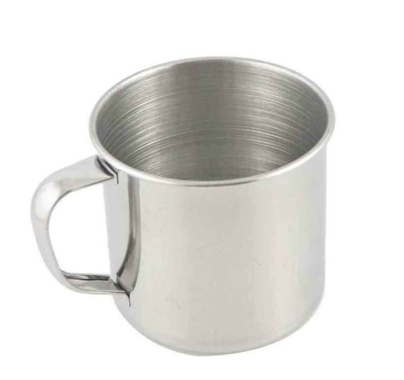 STAINLESS STEEL TRAVEL MUG CAMPING SCOUT TRAVEL HIKING GLASS PIC