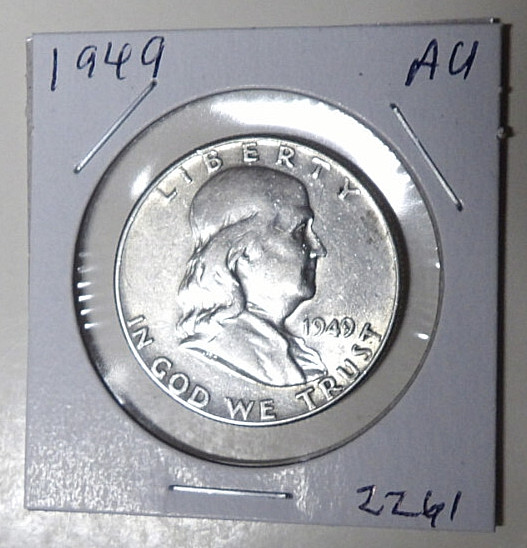 AU 1949-P Franklin Half Dollar Cleaned About Uncirculated Philadelphia (52925)